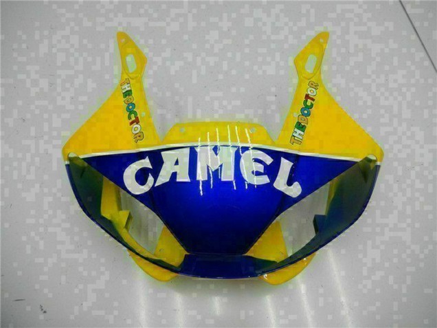 Preisgünstige Yamaha YZF R6 Motorrad Verkleidung 1998-2002 - Gelb Blau Weiss Kamel Motul