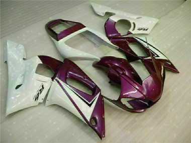 Preisgünstige Yamaha YZF R6 Motorrad Verkleidung 1998-2002 - Weiss Lila