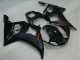 Preisgünstige Yamaha YZF R6 Motorrad Verkleidung 2003-2004 - Glanzendes Schwarz Matt Schwarz Rot Aufkleber