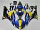 Preisgünstige Yamaha YZF R6 Motorrad Verkleidung 2006-2007 - Blau Gelb Glanzendes Schwarz Hai