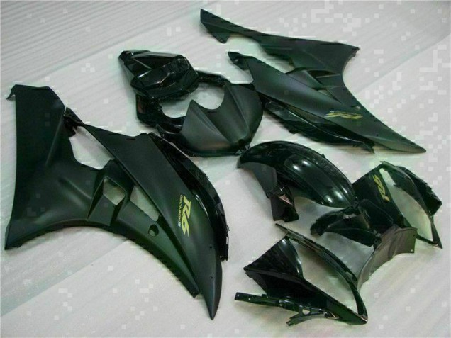 Preisgünstige Yamaha YZF R6 Motorrad Verkleidung 2006-2007 - Glanzendes Schwarz Matt Schwarz Gold Aufkleber