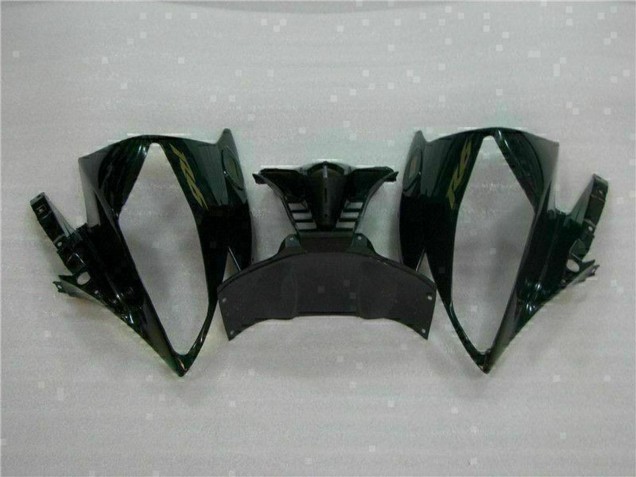 Preisgünstige Yamaha YZF R6 Motorrad Verkleidung 2006-2007 - Glanzendes Schwarz Matt Schwarz Gold Aufkleber
