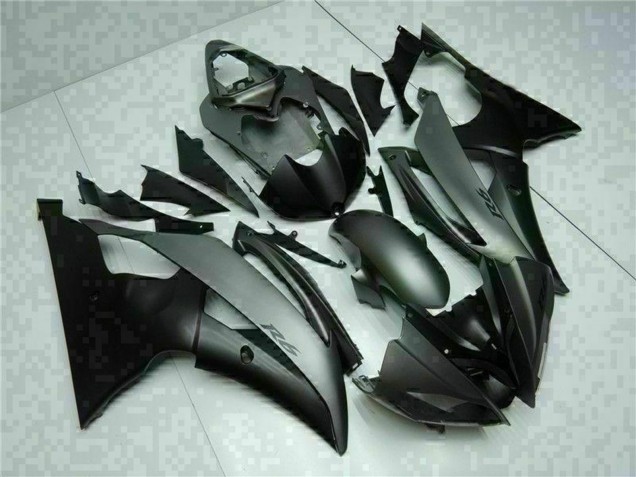 Preisgünstige Yamaha YZF R6 Motorrad Verkleidung 2008-2016 - Grau Matt Schwarz