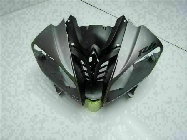 Preisgünstige Yamaha YZF R6 Motorrad Verkleidung 2008-2016 - Grau Matt Schwarz