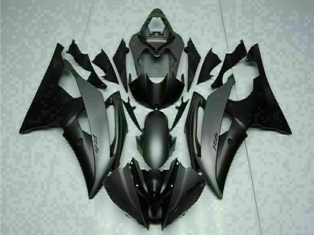 Preisgünstige Yamaha YZF R6 Motorrad Verkleidung 2008-2016 - Grau Matt Schwarz