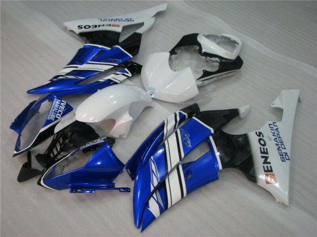 Preisgünstige Yamaha YZF R6 Motorrad Verkleidung 2008-2016 - Weiss Blau Schwarz ENEOS Semakin Didepan