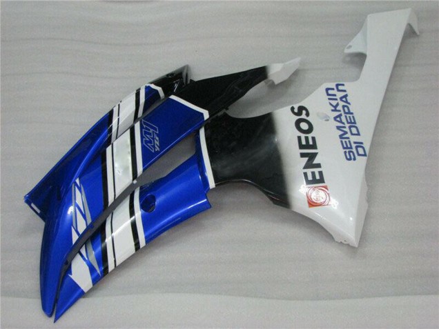 Preisgünstige Yamaha YZF R6 Motorrad Verkleidung 2008-2016 - Weiss Blau Schwarz ENEOS Semakin Didepan