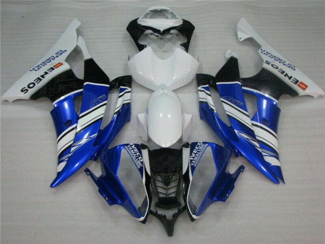 Preisgünstige Yamaha YZF R6 Motorrad Verkleidung 2008-2016 - Weiss Blau Schwarz ENEOS Semakin Didepan