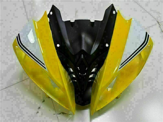 Preisgünstige Yamaha YZF R6 Motorrad Verkleidung 2008-2016 - Gelb Weiss Glanzendes Schwarz