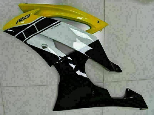 Preisgünstige Yamaha YZF R6 Motorrad Verkleidung 2008-2016 - Gelb Weiss Glanzendes Schwarz