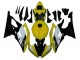 Preisgünstige Yamaha YZF R6 Motorrad Verkleidung 2008-2016 - Gelb Weiss Glanzendes Schwarz