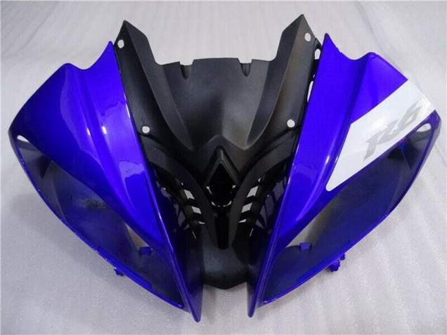 Preisgünstige Yamaha YZF R6 Motorrad Verkleidung 2008-2016 - Weiss Blau Matt Schwarz