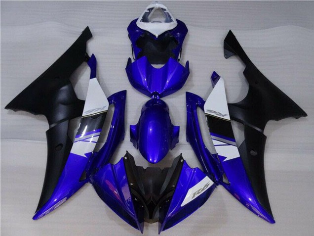 Preisgünstige Yamaha YZF R6 Motorrad Verkleidung 2008-2016 - Weiss Blau Matt Schwarz