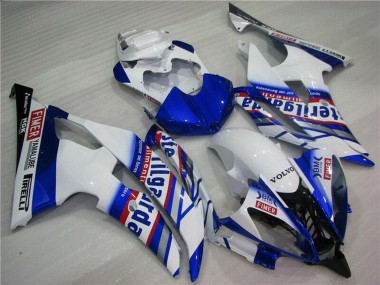 Preisgünstige Yamaha YZF R6 Motorrad Verkleidung 2008-2016 - Weiss Blau Rot Sterilgarda Volvo Fimer Yamalube