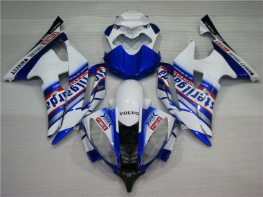 Preisgünstige Yamaha YZF R6 Motorrad Verkleidung 2008-2016 - Weiss Blau Rot Sterilgarda Volvo Fimer Yamalube