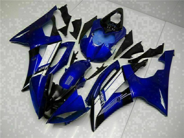 Preisgünstige Yamaha YZF R6 Motorrad Verkleidung 2008-2016 - Blau Weiss