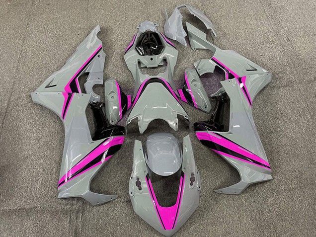Preisgünstige Honda CBR1000RR Motorrad Verkleidung 2017-2023 - Nardo Grau mit Rosa Streifen