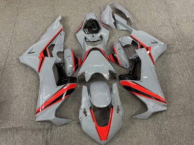 Preisgünstige Honda CBR1000RR Motorrad Verkleidung 2017-2023 - Nardo Grau mit Rot Streifen