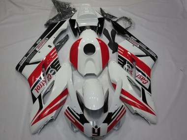 Preisgünstige Honda CBR1000RR Motorrad Verkleidung 2004-2005 - Weiss Rot Glanzendes Schwarz Castrol 9