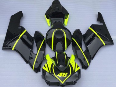 Preisgünstige Honda CBR1000RR Motorrad Verkleidung 2004-2005 - Glanzendes Schwarz Hohe Sichtbarkeit Gelb 46