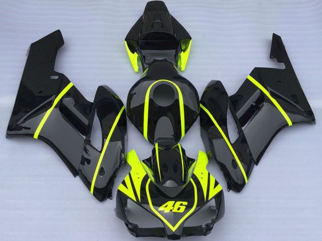 Preisgünstige Honda CBR1000RR Motorrad Verkleidung 2004-2005 - Glanzendes Schwarz Hohe Sichtbarkeit Gelb 46