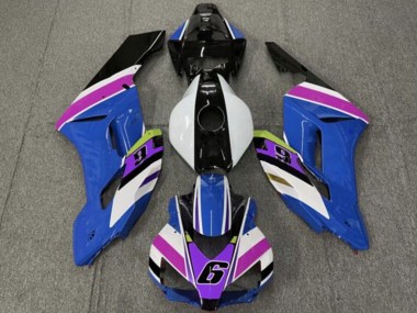 Preisgünstige Honda CBR1000RR Motorrad Verkleidung 2004-2005 - Weiss Blau Lila Gelb Glanzendes Schwarz 6