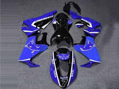 Preisgünstige Honda CBR1000RR Motorrad Verkleidung 2017-2023 - Blau Weiss Glanzendes Schwarz Bull