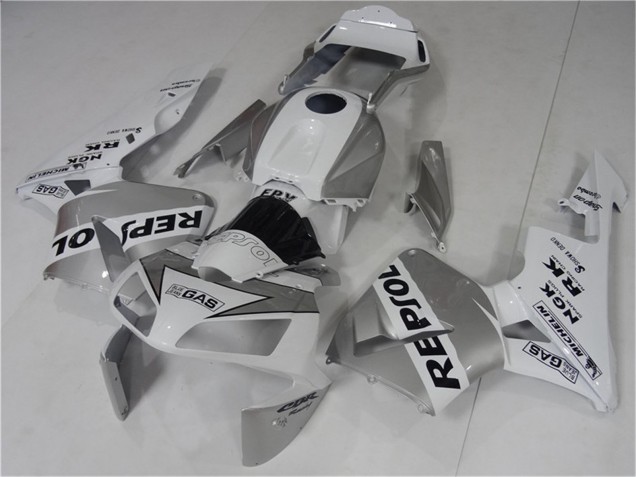 Preisgünstige Honda CBR600RR Motorrad Verkleidung 2003-2004 - Weiss Silber Schwarz Repsol