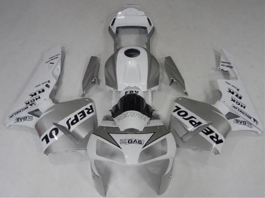 Preisgünstige Honda CBR600RR Motorrad Verkleidung 2003-2004 - Weiss Silber Schwarz Repsol