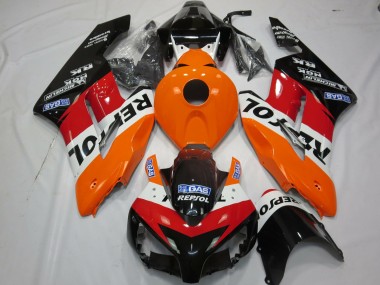 Preisgünstige Honda CBR1000RR Motorrad Verkleidungen Kit 2004-2005 - Orange Weiss Rot Glanzendes Schwarz Repsol