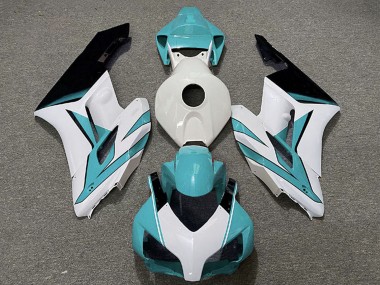 Preisgünstige Honda CBR1000RR Motorrad Verkleidung 2004-2005 - Weiss Cyan Blau Glanzendes Schwarz