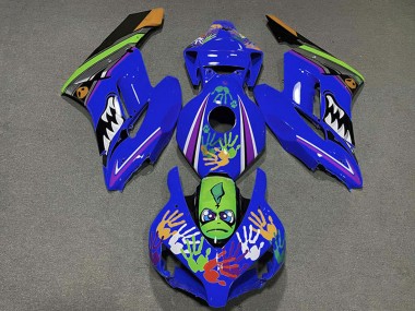 Preisgünstige Honda CBR1000RR Motorrad Verkleidung 2004-2005 - Blau Grun Orange Schwarz Hai
