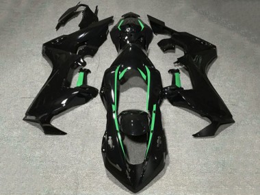 Preisgünstige Honda CBR1000RR Motorrad Verkleidung 2017-2023 - Glanzendes Schwarz Wald Grun Linie
