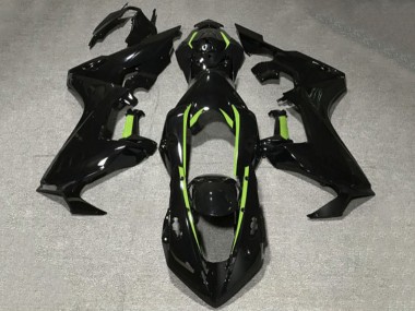 Preisgünstige Honda CBR1000RR Motorrad Verkleidung 2017-2023 - Glanzendes Schwarz Limetten Grun Linie