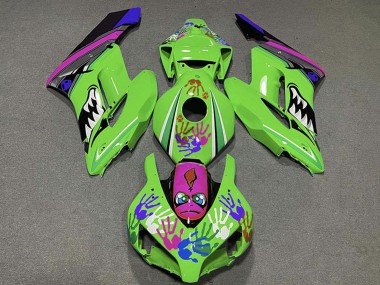 Preisgünstige Honda CBR1000RR Motorrad Verkleidung 2004-2005 - Grun Lila Blau Schwarz Hai