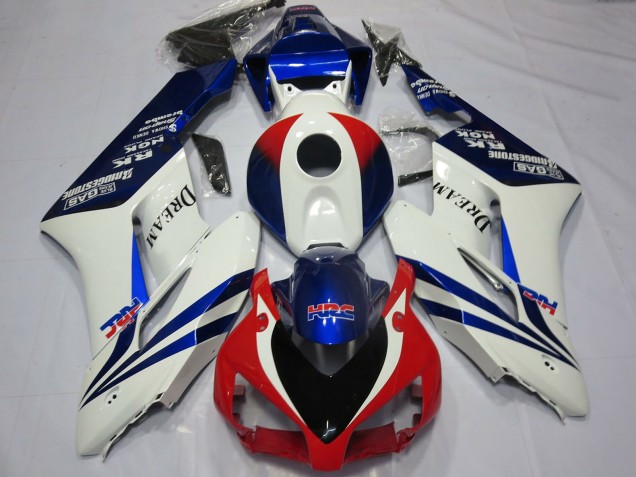 Preisgünstige Honda CBR1000RR Motorrad Verkleidung 2004-2005 - Weiss Blau Rot HRC OEM Stil Dream