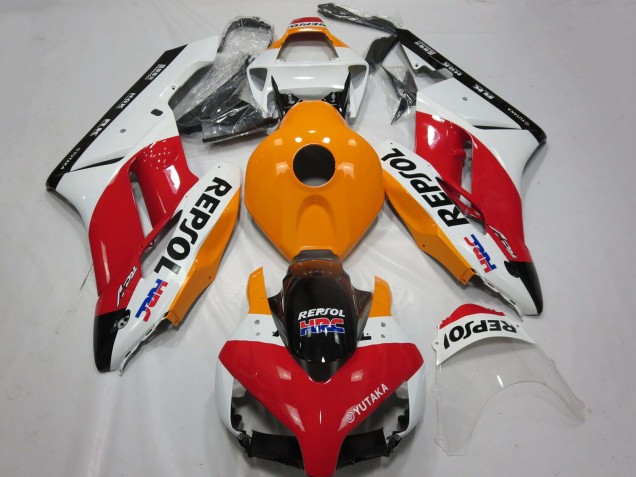 Preisgünstige Honda CBR1000RR Motorrad Verkleidung 2004-2005 - Weiss Orange Rot Glanzendes Schwarz Repsol HRC