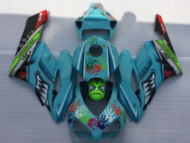 Preisgünstige Honda CBR1000RR Motorrad Verkleidung 2004-2005 - Blau Grun Schwarz Rot Hai