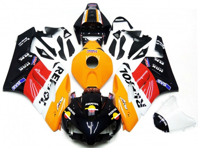 Preisgünstige Honda CBR1000RR Motorrad Verkleidung Kit 2004-2005 - Orange Weiss Rot Glanzendes Schwarz Repsol