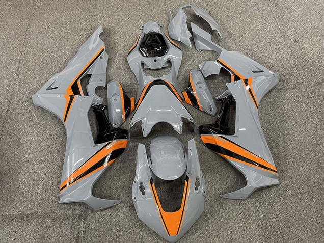 Preisgünstige Honda CBR1000RR Motorrad Verkleidung 2017-2023 - Nardo Grau mit Orange Streifen