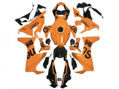 Preisgünstige Honda CBR1000RR Motorrad Verkleidung 2017-2023 - Orange Glanzendes Schwarz Street Flava