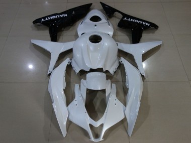 Preisgünstige Honda CBR600RR Motorrad Verkleidung 2007-2008 - Weiss Glanzendes Schwarz