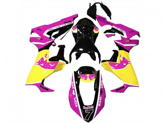 Preisgünstige Honda CBR1000RR Motorrad Verkleidung 2017-2023 - Rosa Gelb Glanzendes Schwarz Red Bull