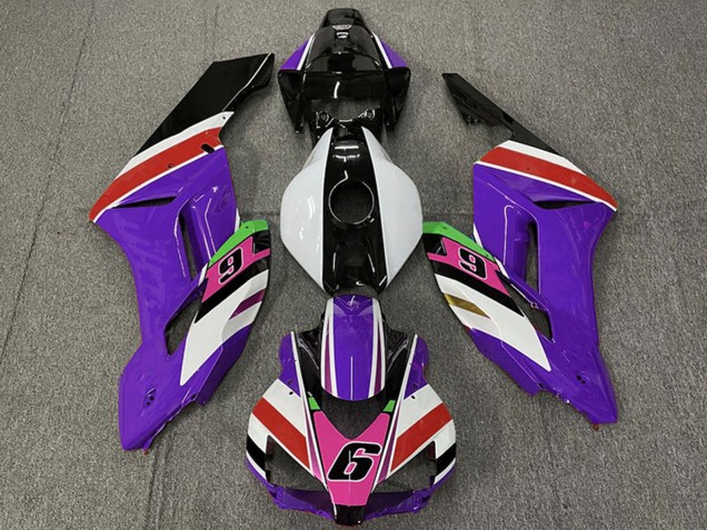 Preisgünstige Honda CBR1000RR Motorrad Verkleidung 2004-2005 - Lila Weiss Rot Rosa Glanzendes Schwarz 6