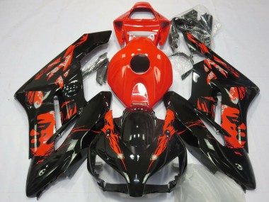 Preisgünstige Honda CBR1000RR Motorrad Verkleidung 2004-2005 - Rot Glanzendes Schwarz Le Mis