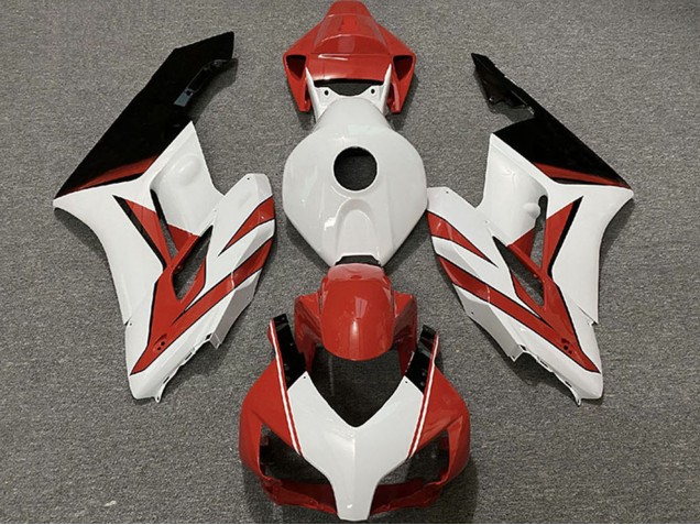 Preisgünstige Honda CBR1000RR Motorrad Verkleidung 2004-2005 - Weiss Rot Glanzendes Schwarz