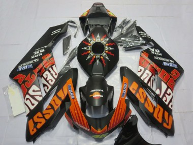 Preisgünstige Honda CBR1000RR Motorrad Verkleidung 2004-2005 - Matt Schwarz Orange Rossi