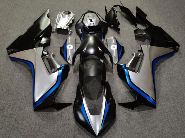 Preisgünstige Honda CBR1000RR Motorrad Verkleidung 2017-2023 - Silber Blau Glanzendes Schwarz