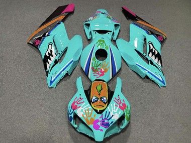 Preisgünstige Honda CBR1000RR Motorrad Verkleidung 2004-2005 - Blau Grun Blau Orange Rosa Schwarz Hai