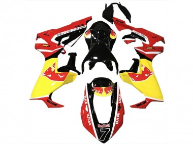 Preisgünstige Honda CBR1000RR Motorrad Verkleidung 2017-2023 - Glanzendes Schwarz Gelb Red Bull